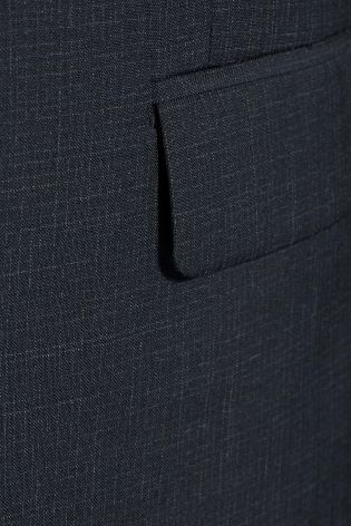Signature Navy Textured Slim Fit Suit : Jacket
